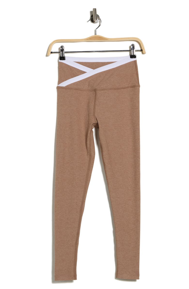 Beyond Yoga Spacedye Outlines High Waist Midi Leggings, Alternate, color, Desert Sand/ Cloud White