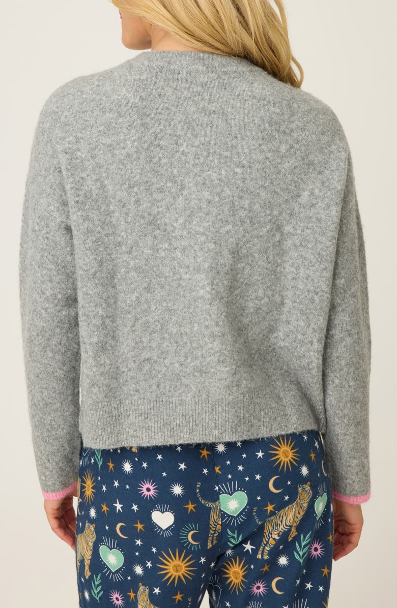 PJ Salvage Oversize Lounge Sweater, Alternate, color, Heather Grey