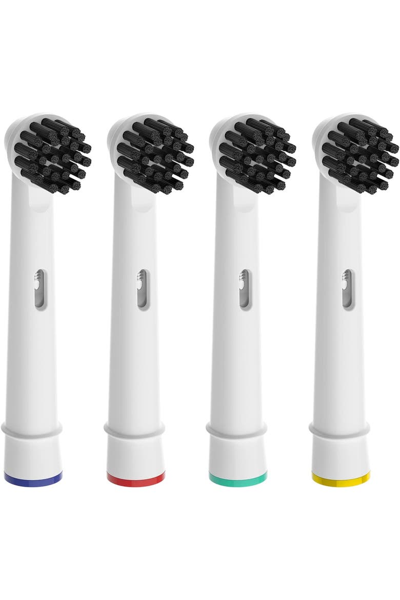Charcoal Infused Bristles Electric Toothbrush Replacement Brush Heads, Main, color, White