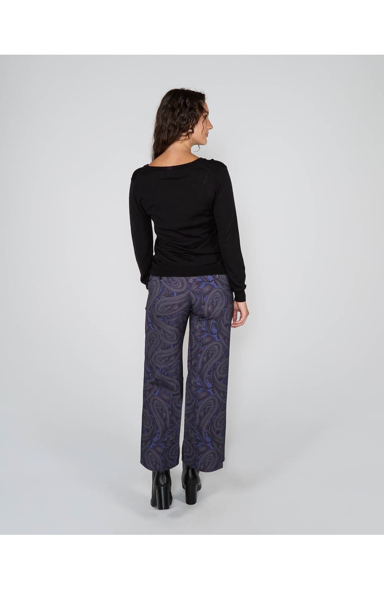 Lords of Harlech Sasha Cashmere Blend V-neck Sweater, Alternate, color, Black