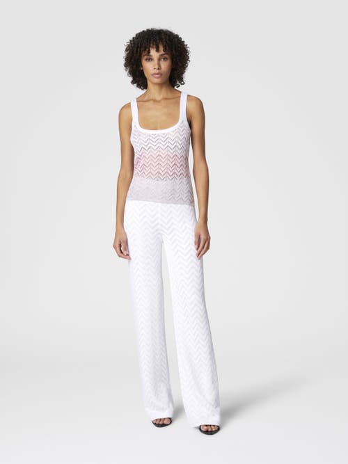 Missoni Shaded Chevron Viscose Tank Top In Multicoloured