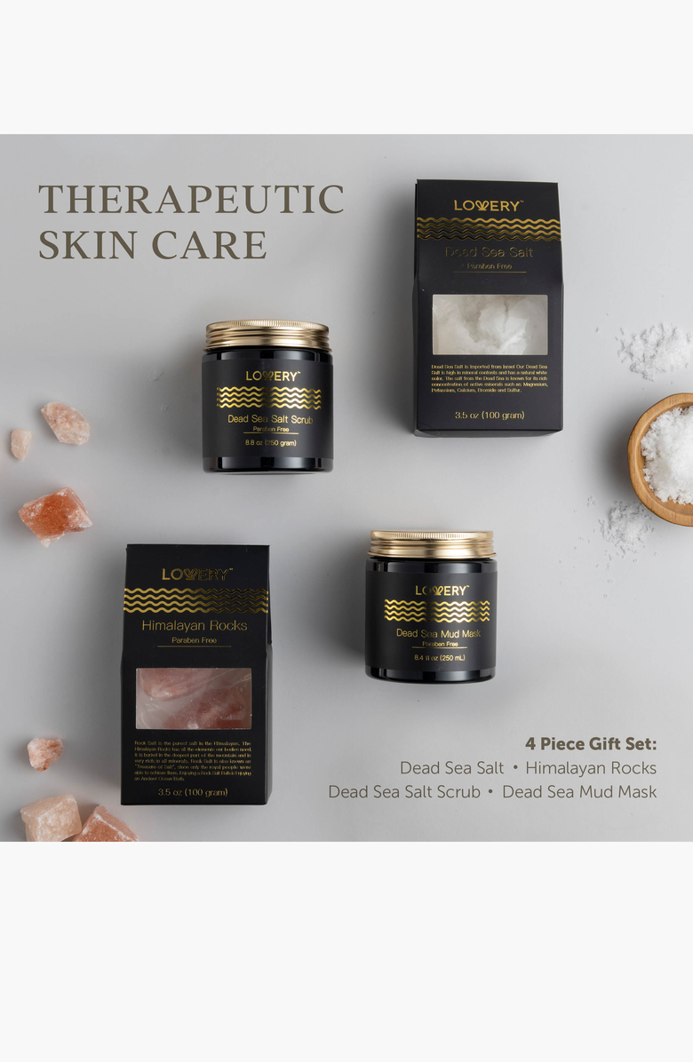 Lovery Dead Sea Minerals Spa Gift Box Set, Alternate, color, Black / Gold