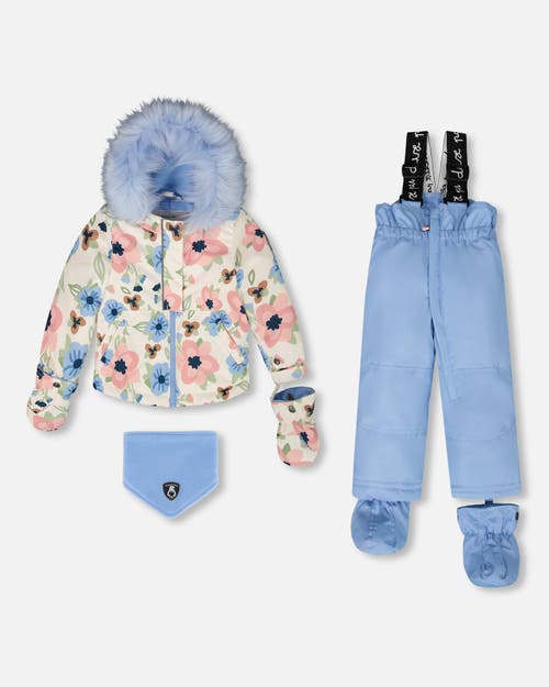 Deux Par Deux Two-piece Play Snowsuit In Blue