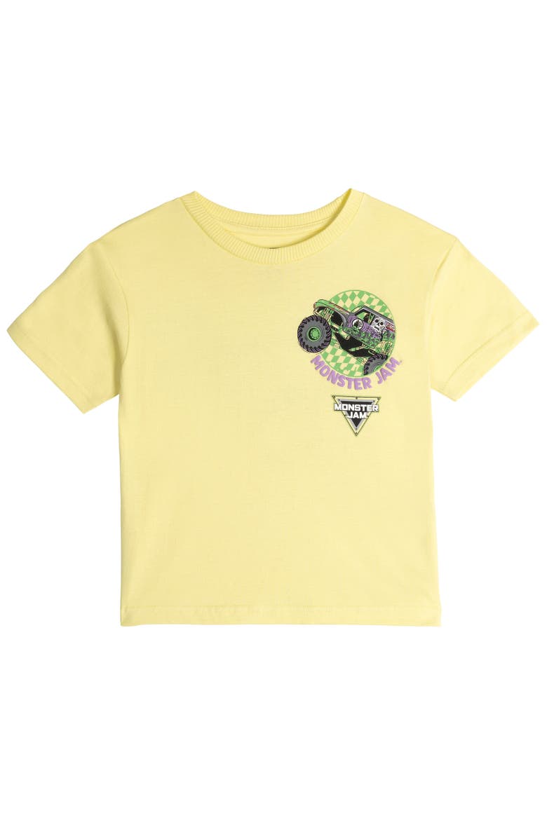 Grave Digger Boys' 2-Piece T-Shirt and Shorts Set, Alternate, color, Grave Digger Yellow
