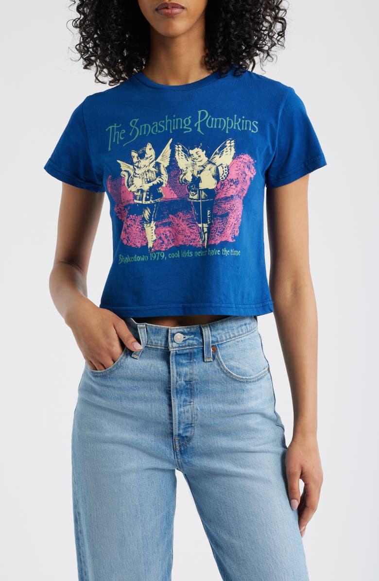 Merch Traffic Smashing Pumpkins Graphic Baby Tee, Main, color, Navy