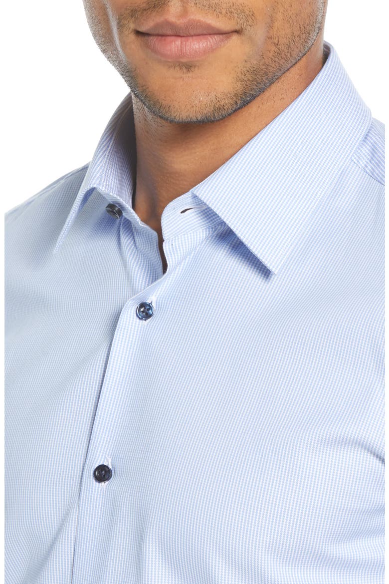 Jano Slim Fit Cotton Dress Shirt, Alternate, color, BLUE