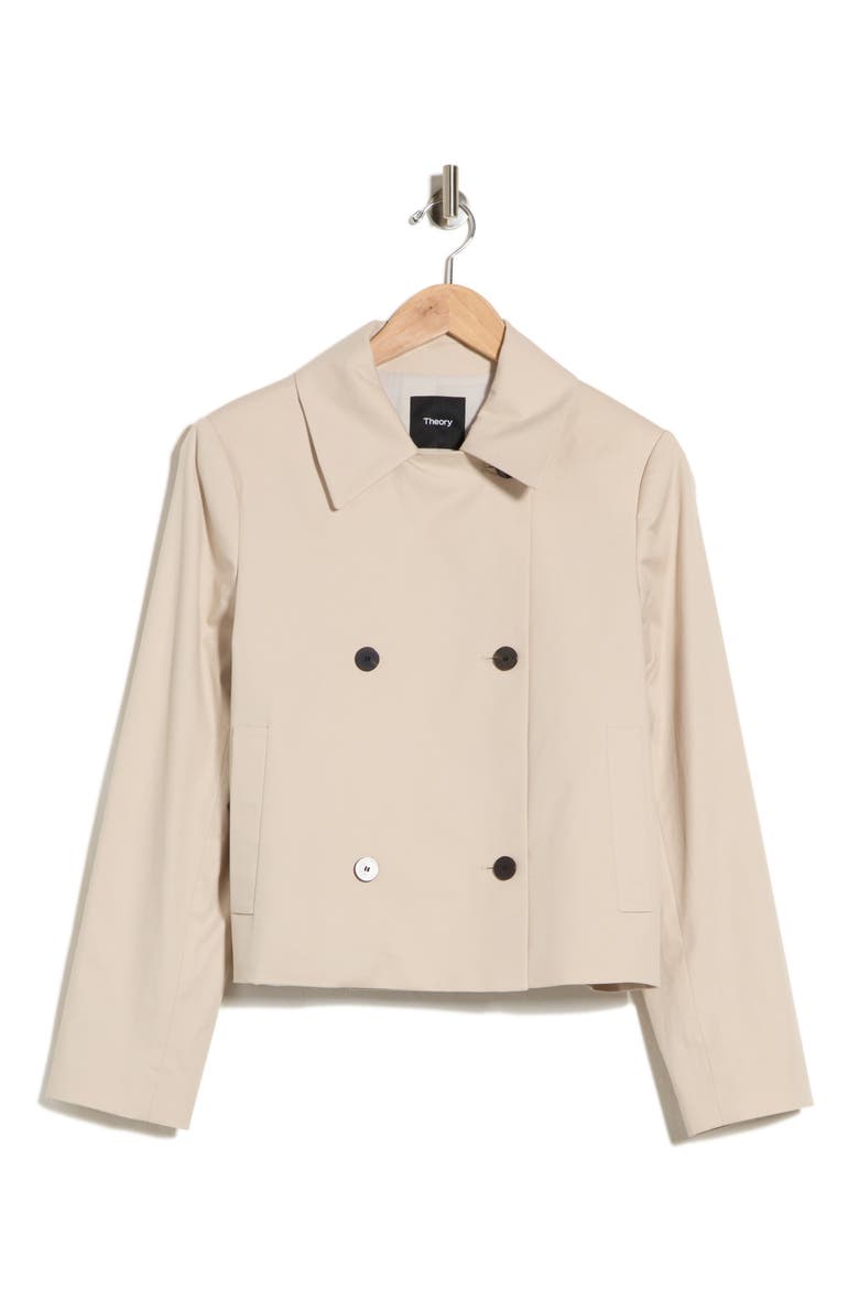 Double Breasted Spread Collar Jacket, Alternate, color, NEW SAND