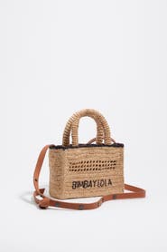 Bimba y Lola Raffia Mini Bag