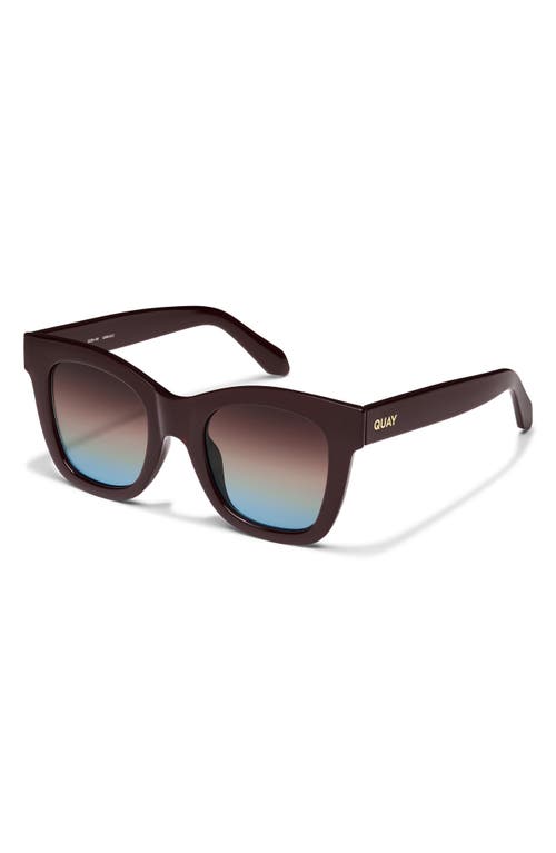 Quay After Hours 51mm Square Sunglasses In Red