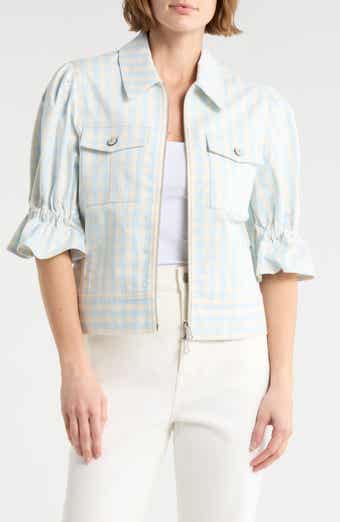 Cinq à Sept Holly Gingham Denim Jacket