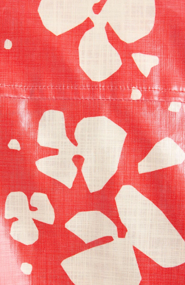 Dries Van Noten Vorries Print Coated Cotton Jacket, Alternate, color, Red