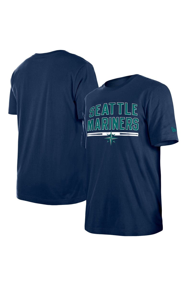 New Era Men's New Era Navy Seattle Mariners Batting Practice T-Shirt, Main, color,