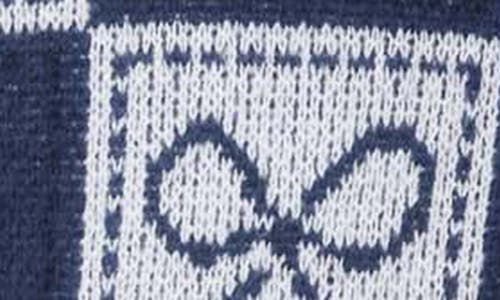 Blu Pepper Bow Sweater In Blue