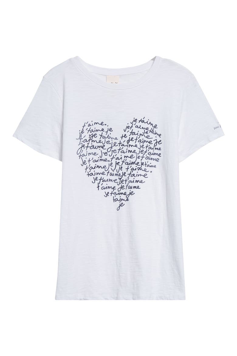 Je T'aime Graphic T-Shirt, Alternate, color, WHITE/ BLACK
