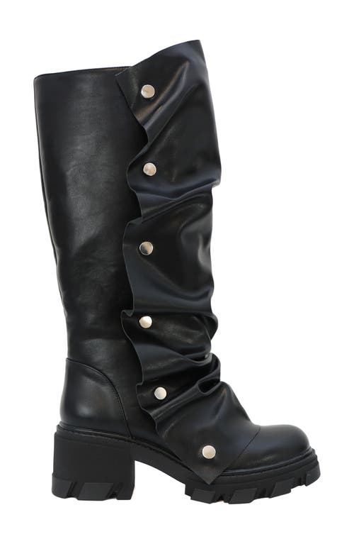 Yoki Slouch Knee High Boot In Black