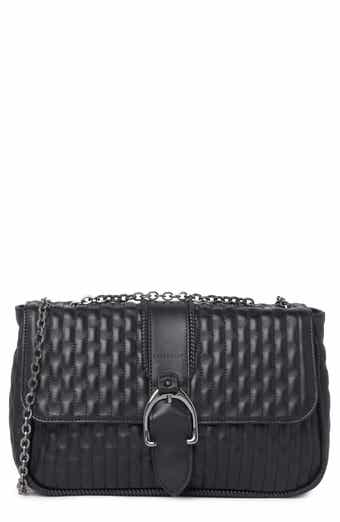 Longchamp Embossed Leather Chain Strap Shoulder Bag