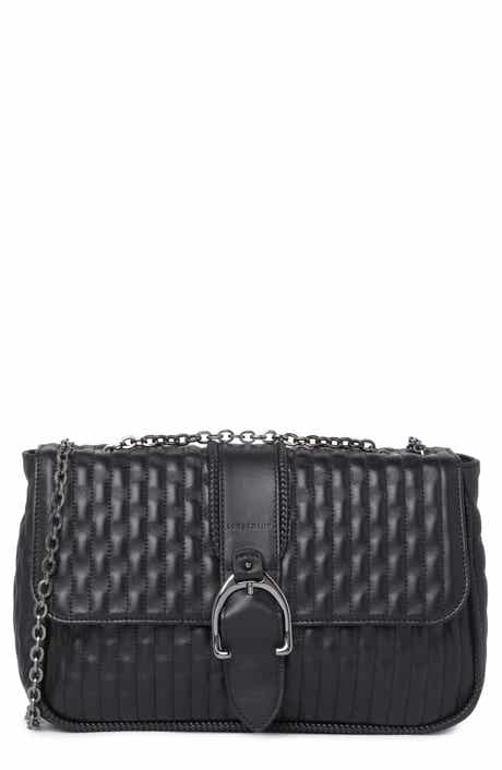 Longchamp Embossed Leather Chain Strap Shoulder Bag