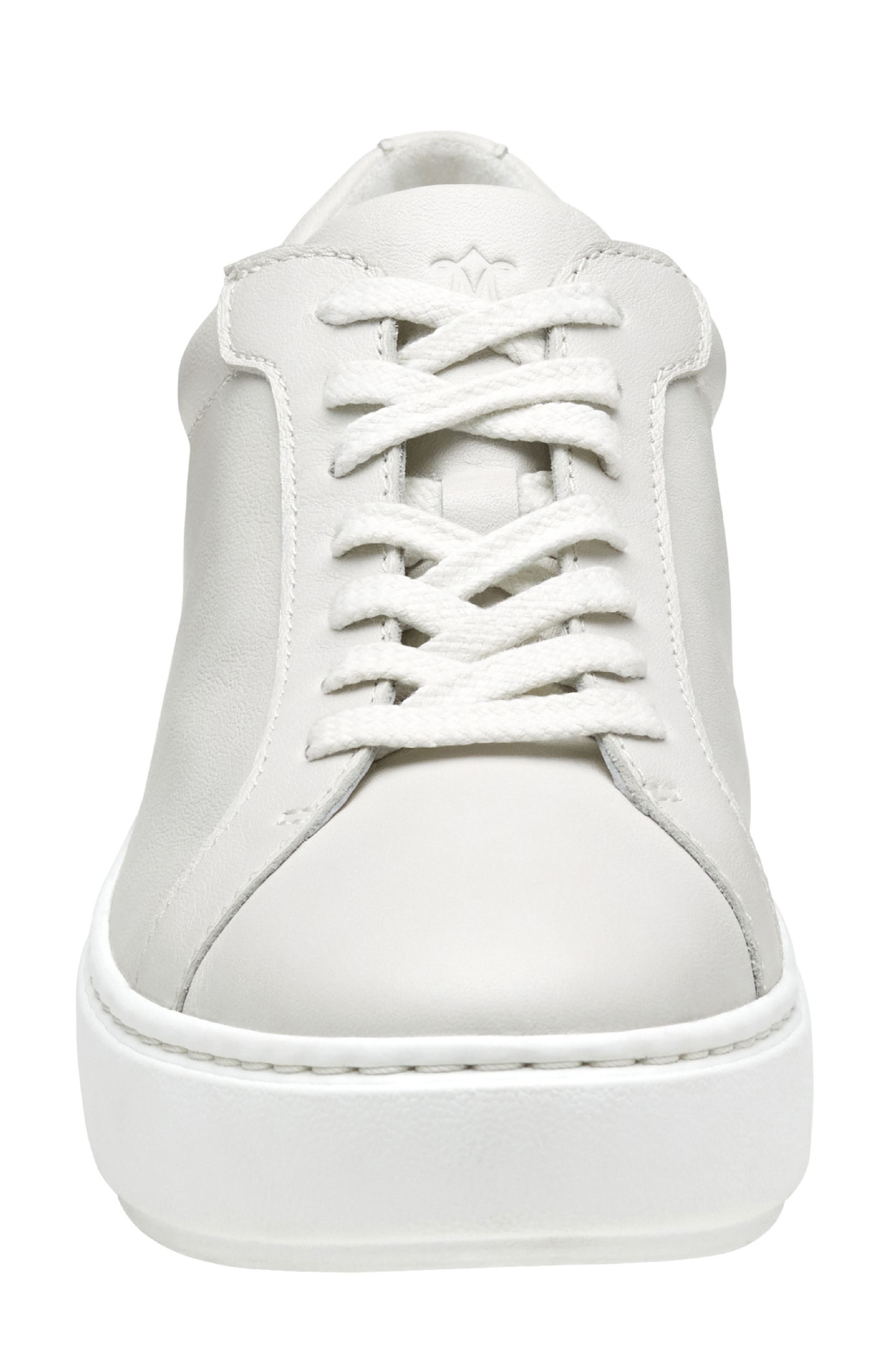 Johnston & Murphy Cammie Low Top Sneaker, Alternate, color, White Tumbled Full Grain