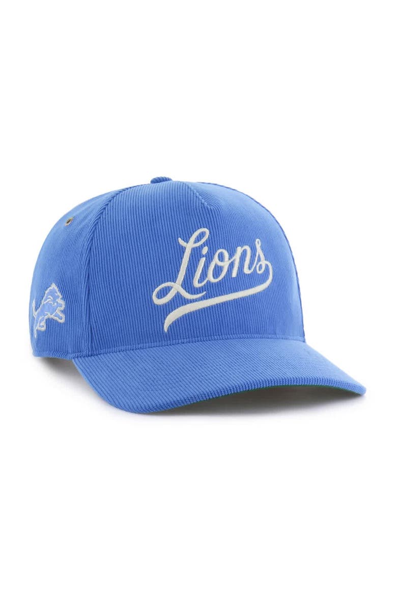 Men's '47  Blue Detroit Lions Golden Age Corduroy Hitch Adjustable Hat, Main, color, Blue