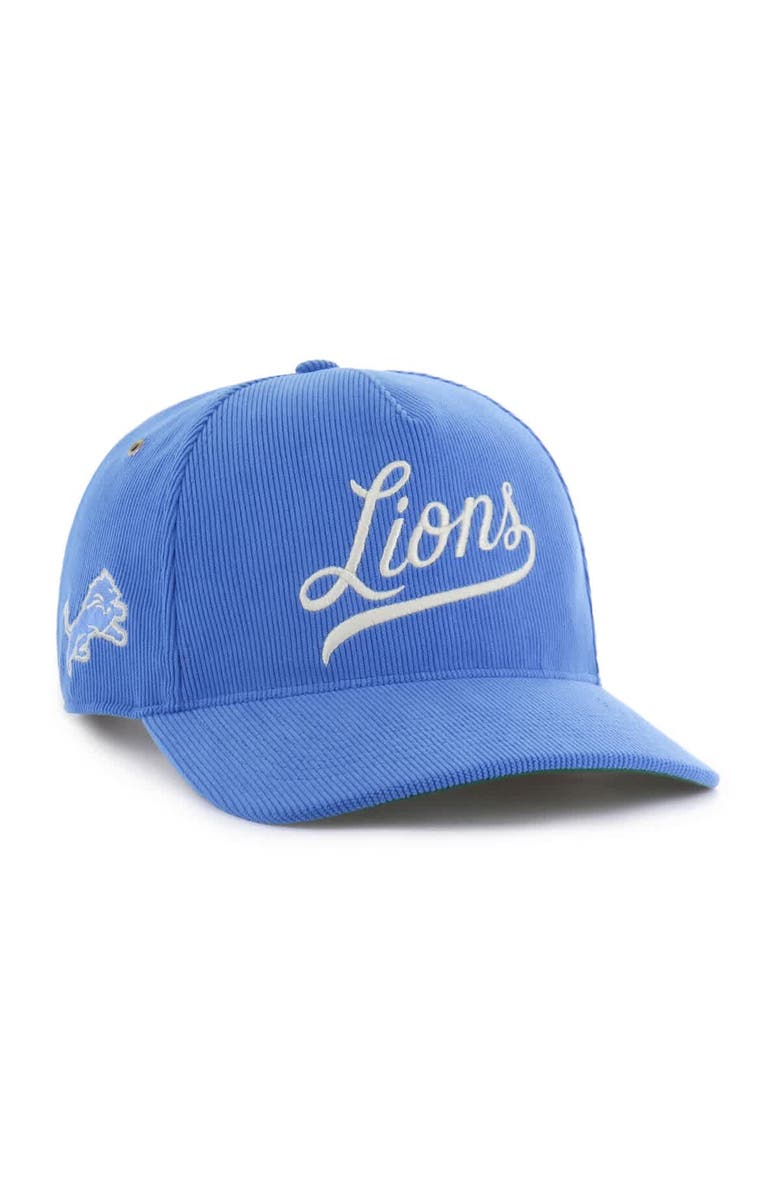 '47 Men's '47 Blue Detroit Lions Golden Age Corduroy Hitch Adjustable Hat, Main, color, Blue