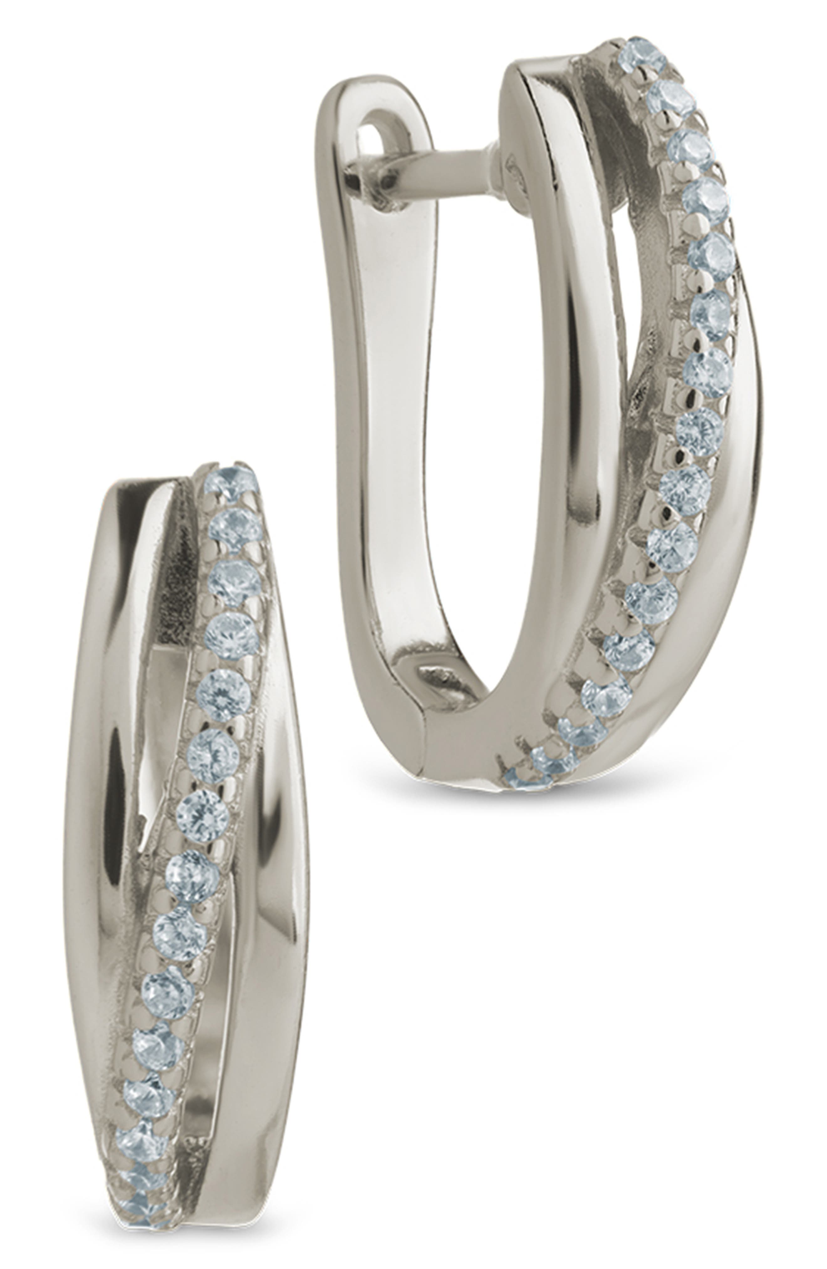 Benedetta Twisted Pavé Hoop Earrings