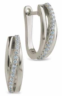 Benedetta Twisted Pavé Hoop Earrings
