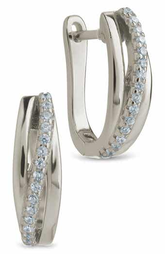 Benedetta Twisted Pavé Hoop Earrings