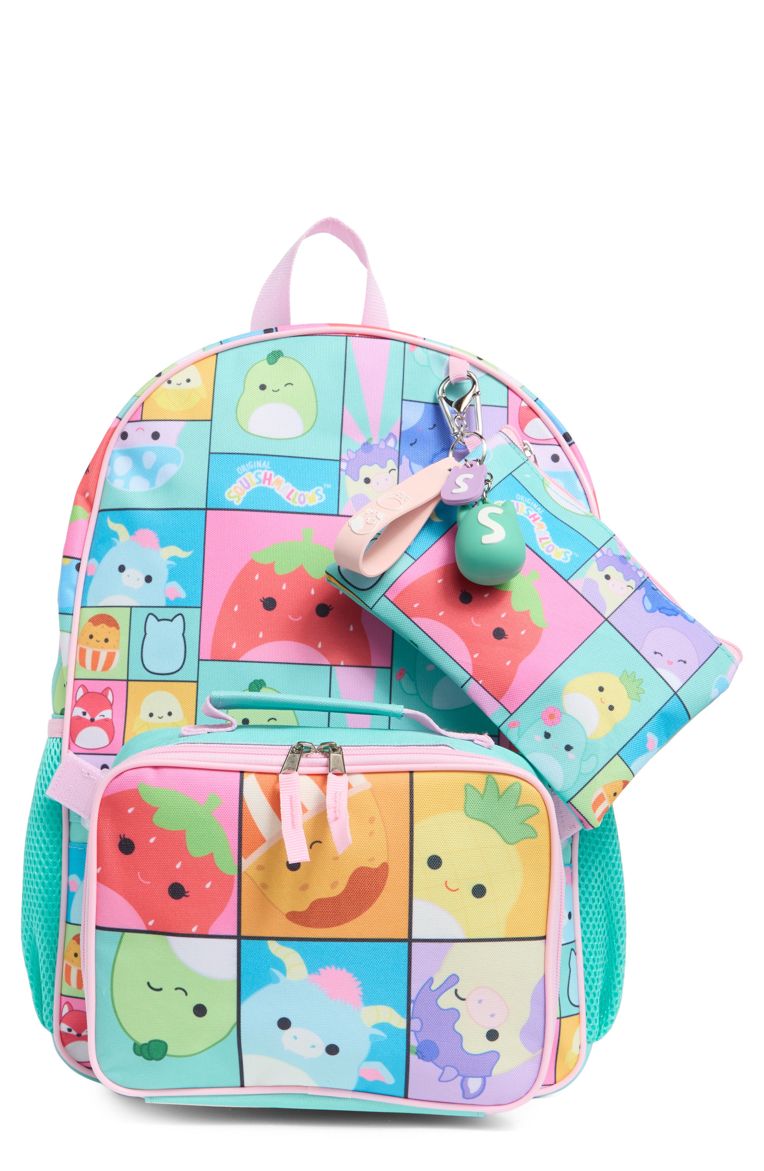 Kids' Squishmallows 5-Piece Backpack Set, Main, color, TEAL