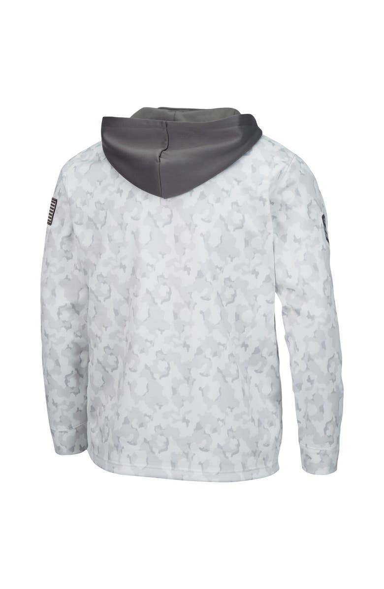 COLOSSEUM Men's Colosseum Arctic Camo West Virginia Mountaineers OHT Military Appreciation Quarter-Zip Hoodie, Alternate, color, Arctic Camo