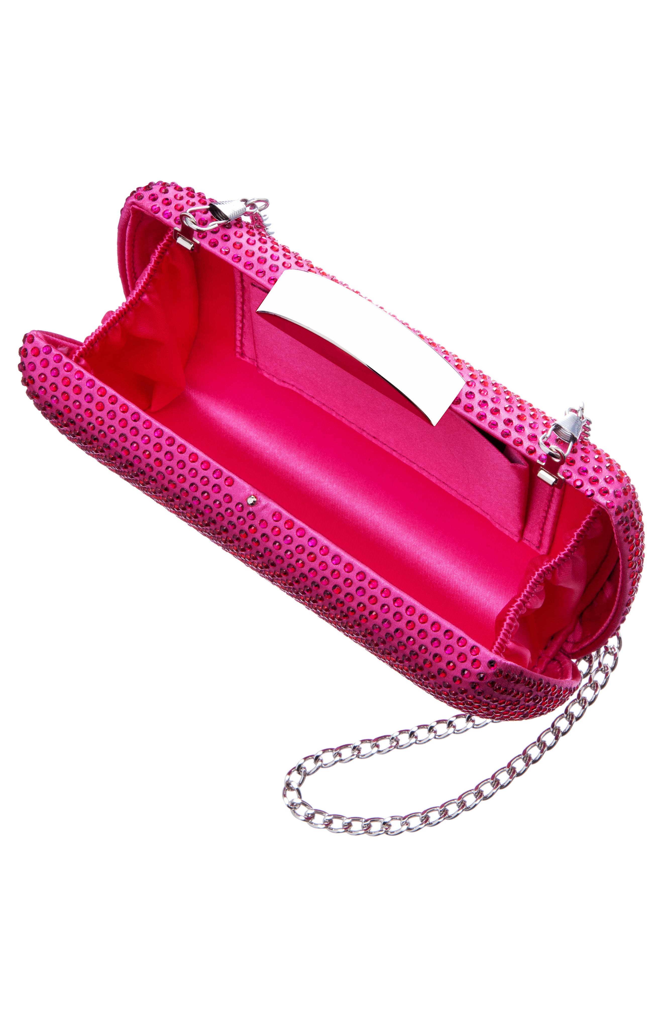 Pacey Crystal Minaudière, Alternate, color, ULTRA PINK