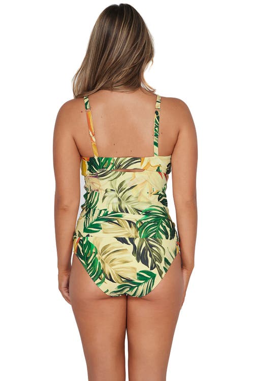 Sunsets Zuri V-wire Tankini In Amber Oasis