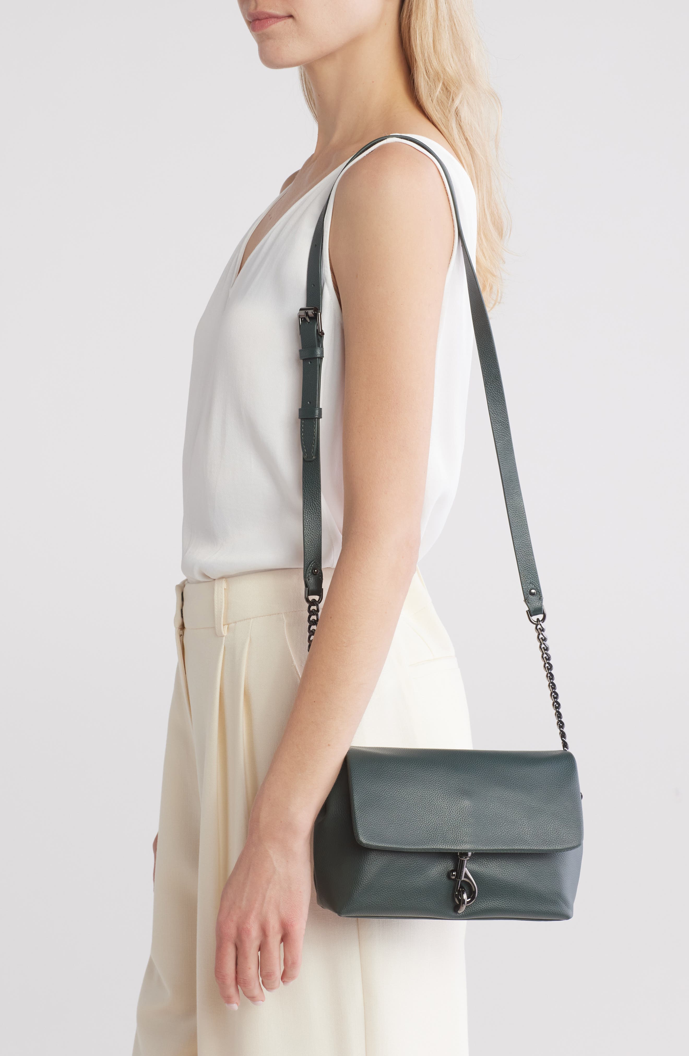 Rebecca Minkoff Flap Leather Crossbody Bag, Alternate, color, 