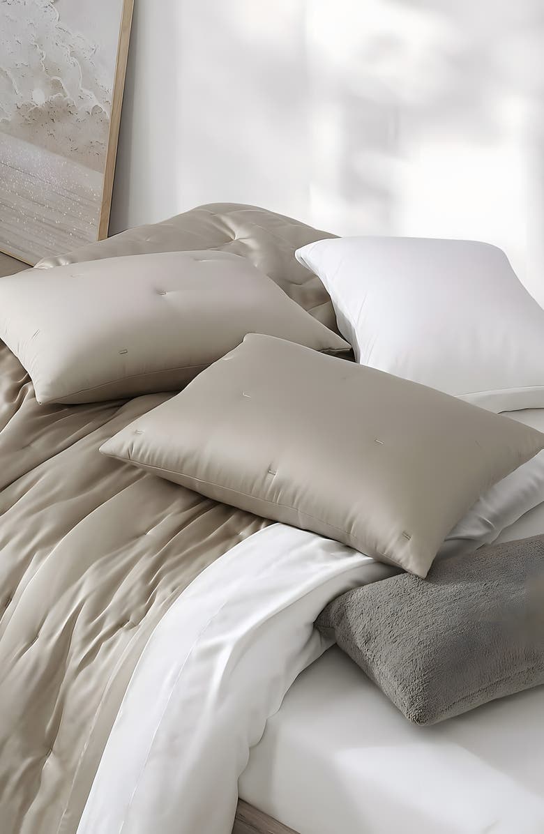 Sunday Citizen Silky Stitch Set of 2 Pillow Shams, Alternate, color, Sandstone