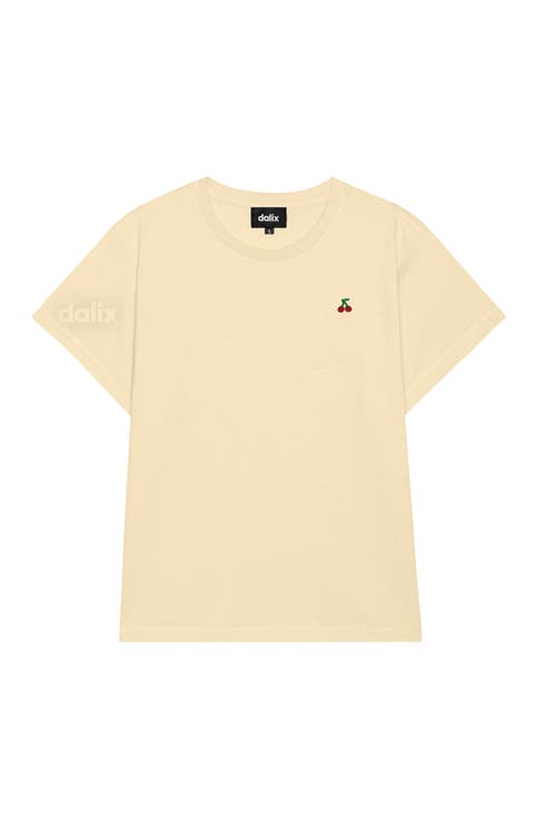 Womens Lil Cherry Lightweight High Waisted Tee