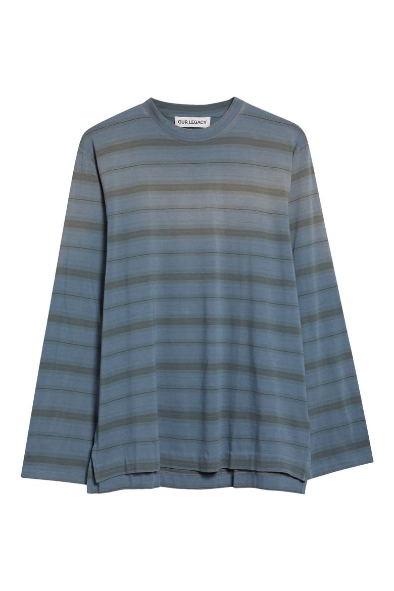Box Stripe Long Sleeve T-Shirt, Alternate, color, SPRAY FADE GHOST STRIPE