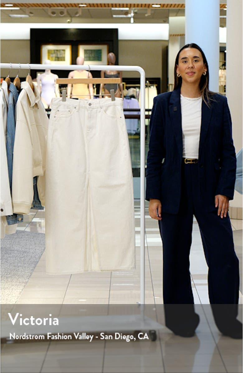 Ankle Column Denim Skirt, sales video thumbnail