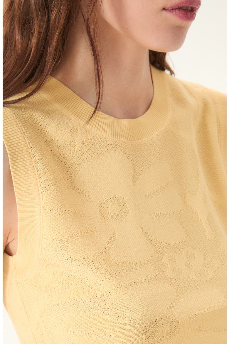 Icaria Jacquard Sweater Tank, Alternate, color, BUTTER