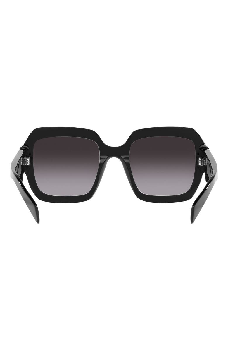 Prada 54mm Rectangular Sunglasses, Alternate, color, Black