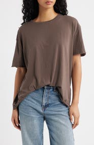Free People Nina Crewneck Cotton T-Shirt