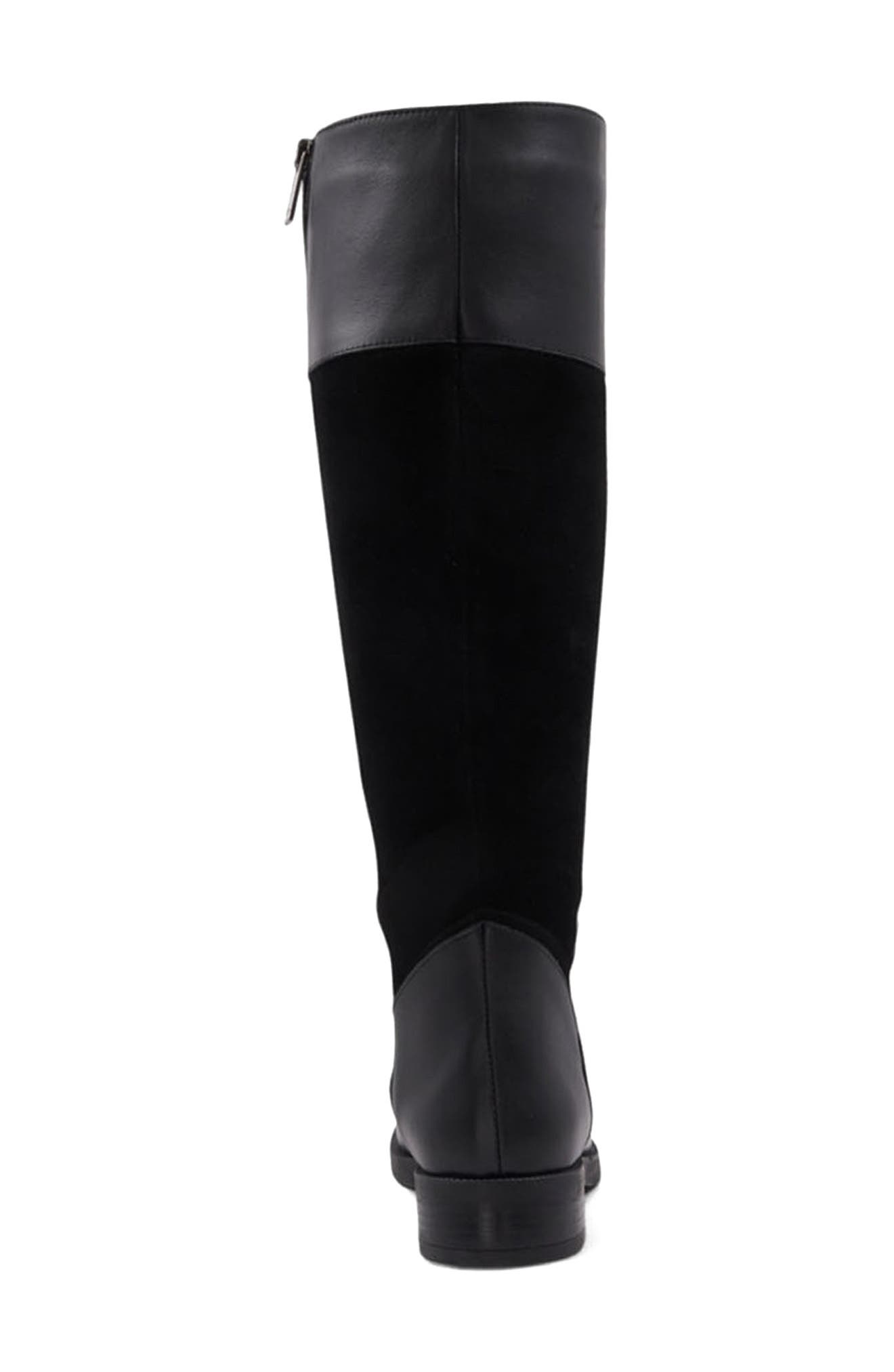 Aquatalia Regina Weatherproof Knee High Boot, Alternate, color, Black Suede