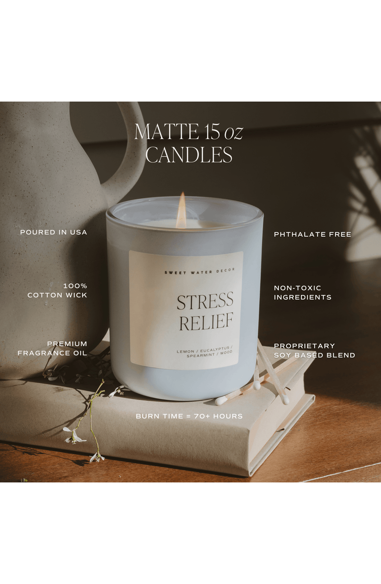 SWEET WATER DECOR Spring and Summer 15 oz Candles, Alternate, color, Stress Relief