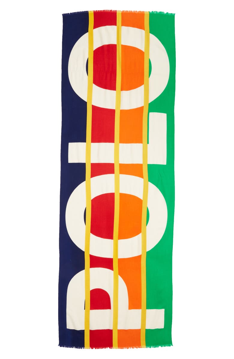 Polo Ralph Lauren POLO Rainbow Wool Scarf, Alternate, color, 