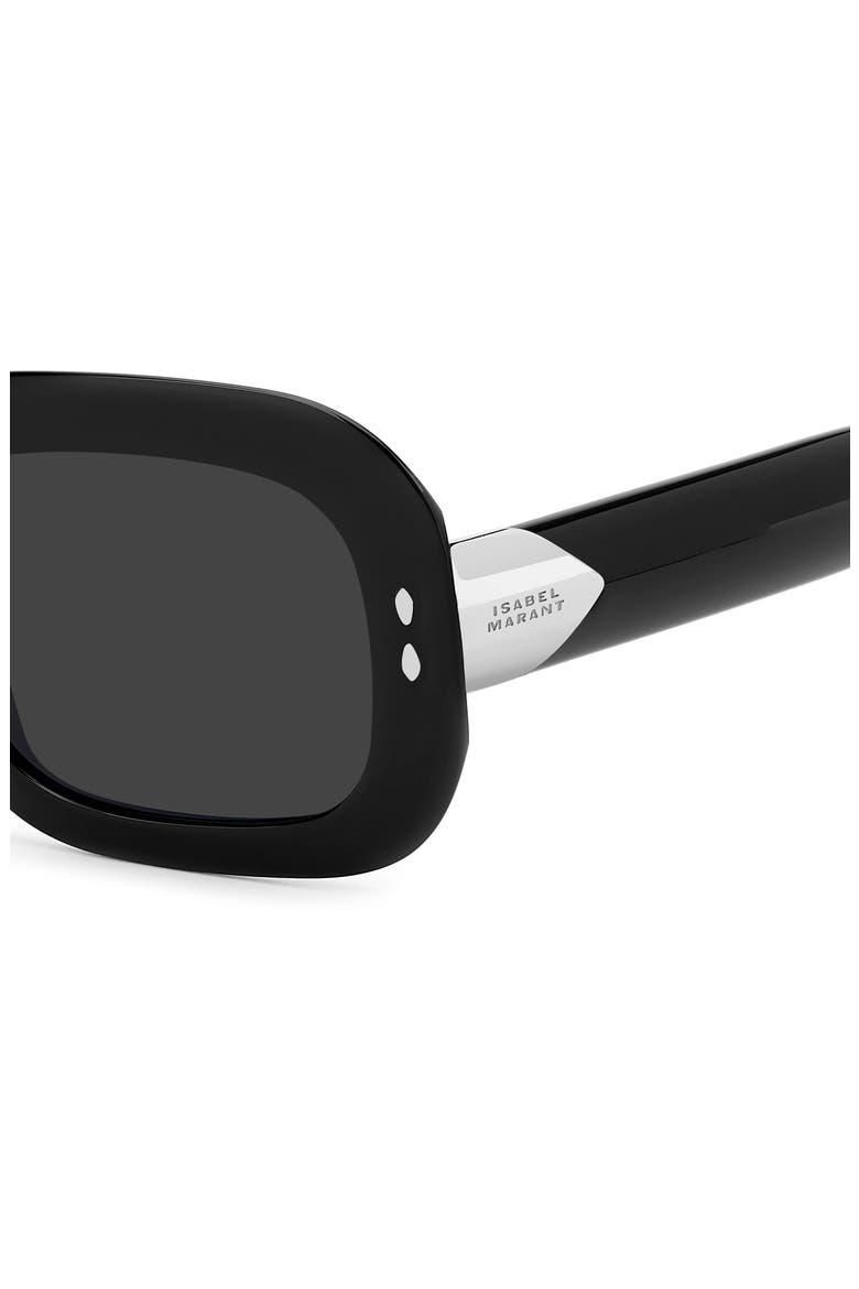 53mm Rectangular Sunglasses, Alternate, color, BLACK/ GREY