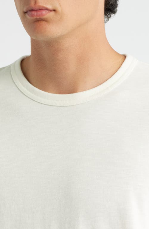 Treasure & Bond Long Sleeve Slub Silk Crewneck T-shirt In Brown
