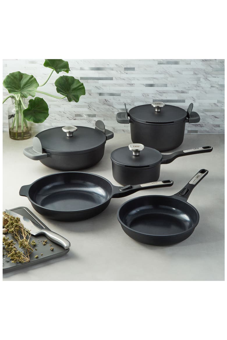 Leo Phantom 8-Piece Cookware Set, Alternate, color, BLACK