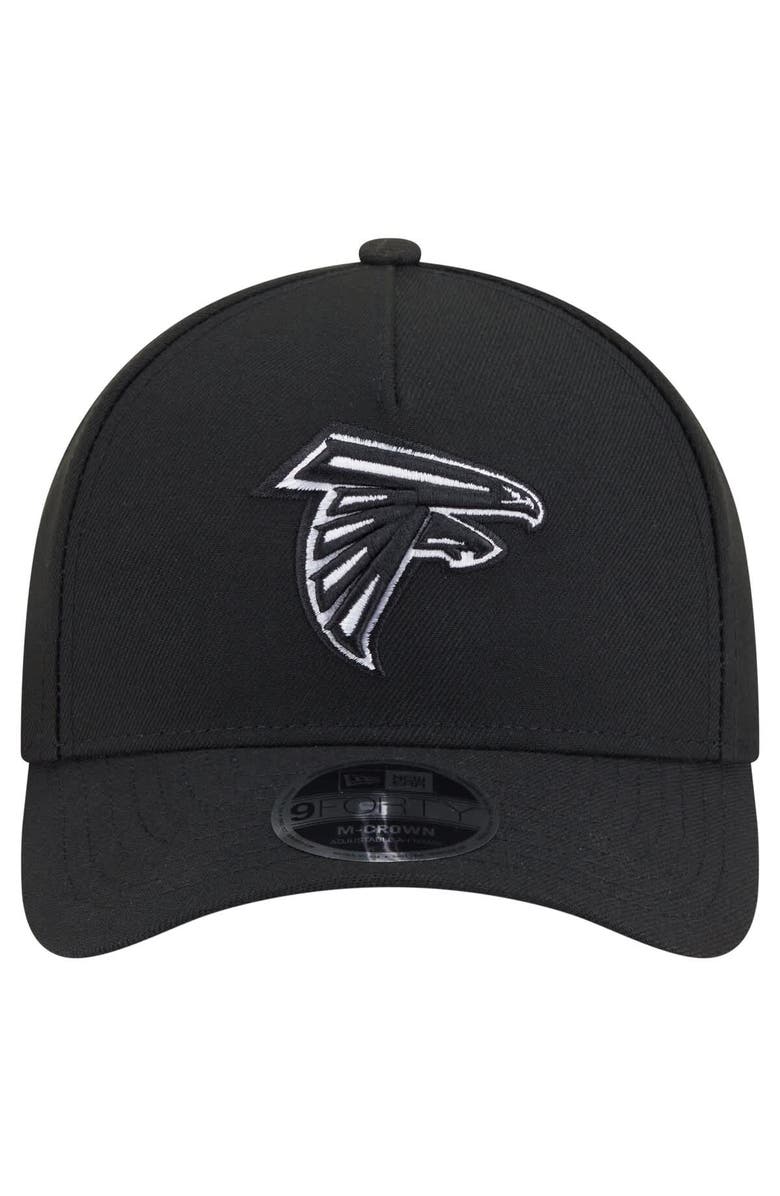 New Era Men's New Era  Black Atlanta Falcons Team Collection 9FORTY M-Crown A-Frame Adjustable Hat, Alternate, color, Black