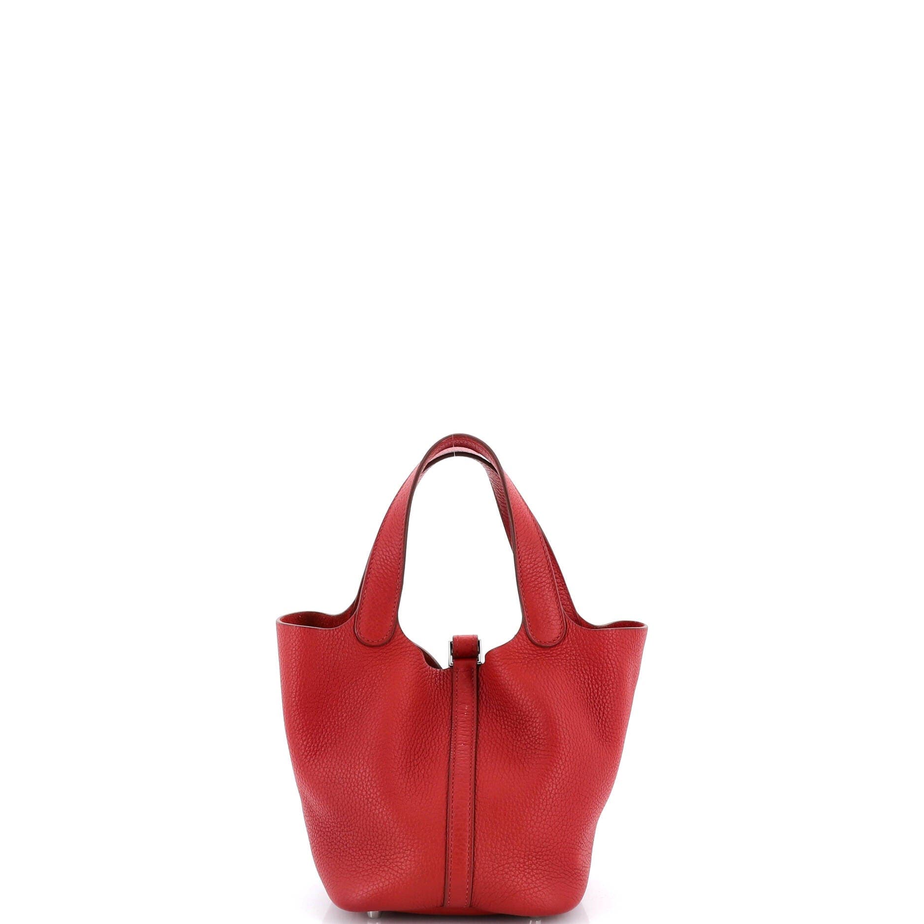 Pre-Owned Hermes Picotin Lock Bag Clemence PM, Alternate, color, Rouge Garance