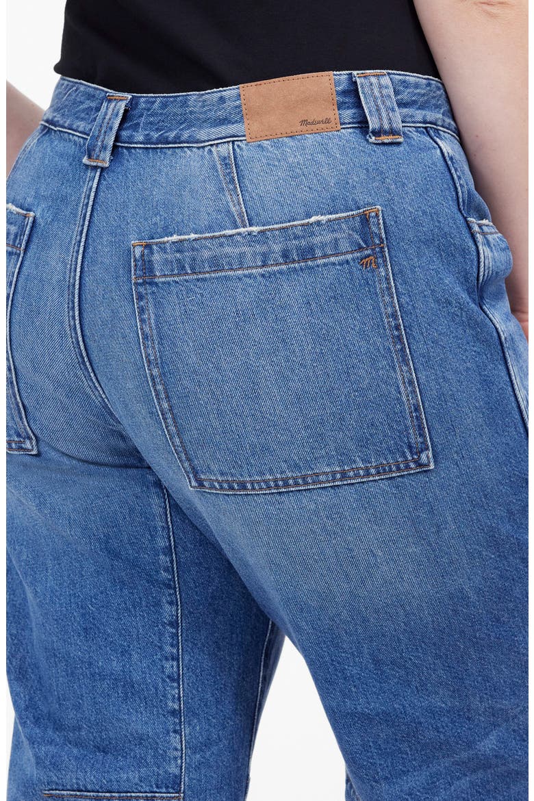 The Darted Utility Barrel Leg Jeans, Alternate, color, KINGSMARK WASH