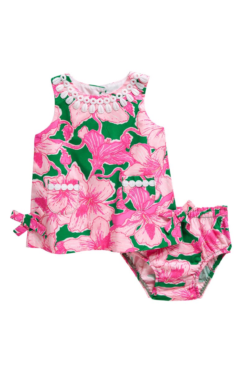 Lilly Pulitzer<sup>®</sup> Lilly Floral Shift Dress & Bloomers, Main, color,