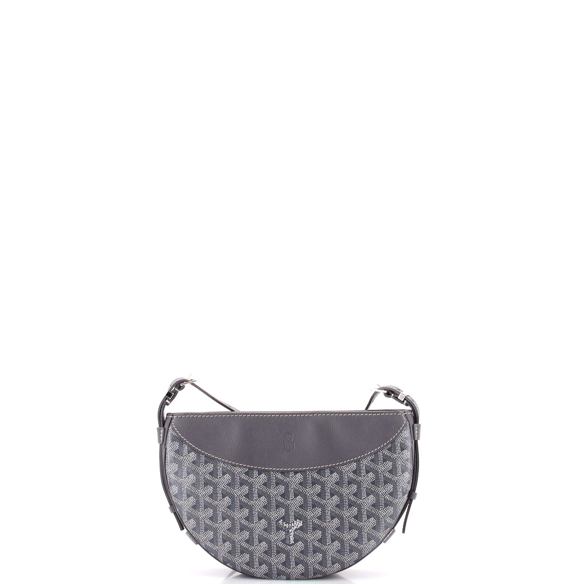 Pre-Owned Goyard Hirondelle Shoulder Bag Coated Canvas and Leather, Main, color, Gray